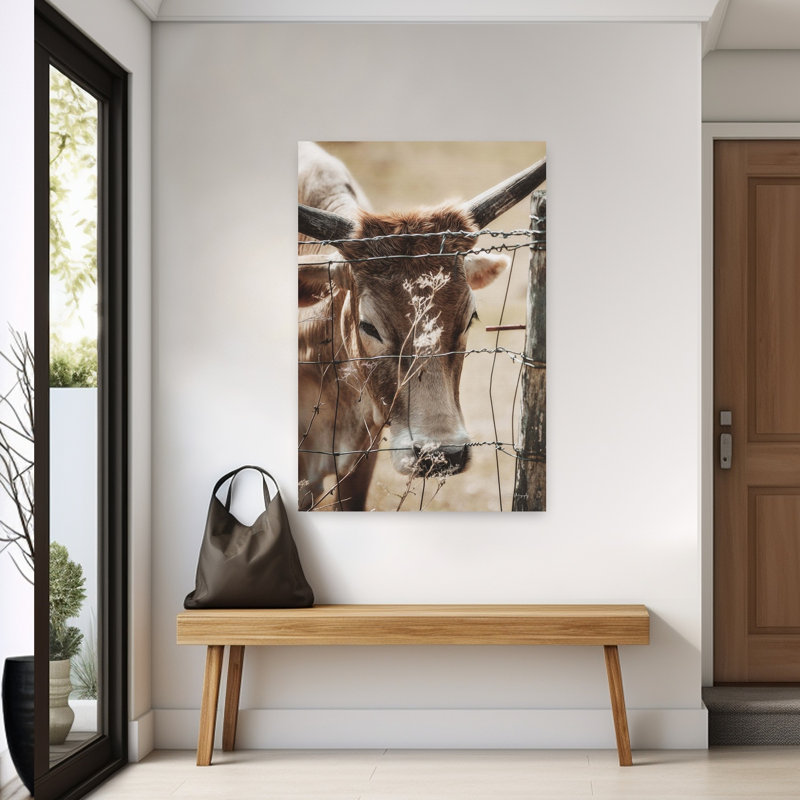 Art profond de la vache contemporaine, H 60 po x l 40 po