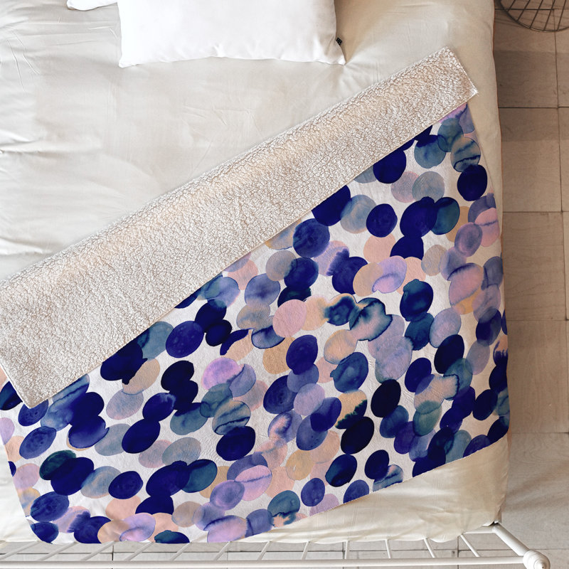 Couverture pâle spot gracie, L 60 po x l 50 po, Mauve