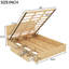 Grand lit plateforme avec 2 tiroirs et rangement - Construction attrayante en bois