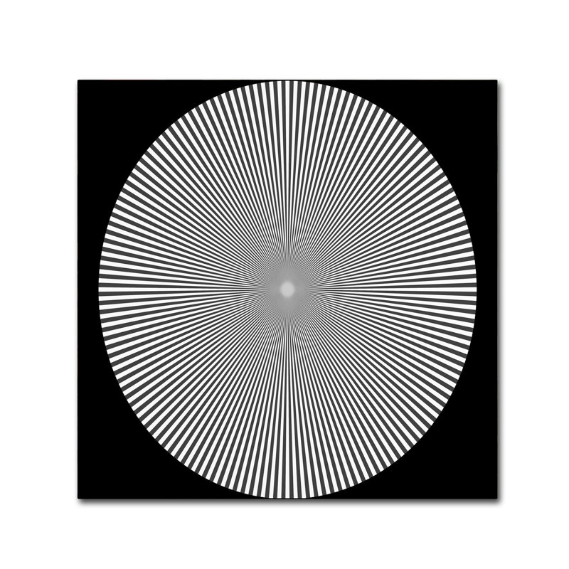 Vintage Optical Illusion Abstract Canvas Art, 14" x 14"
