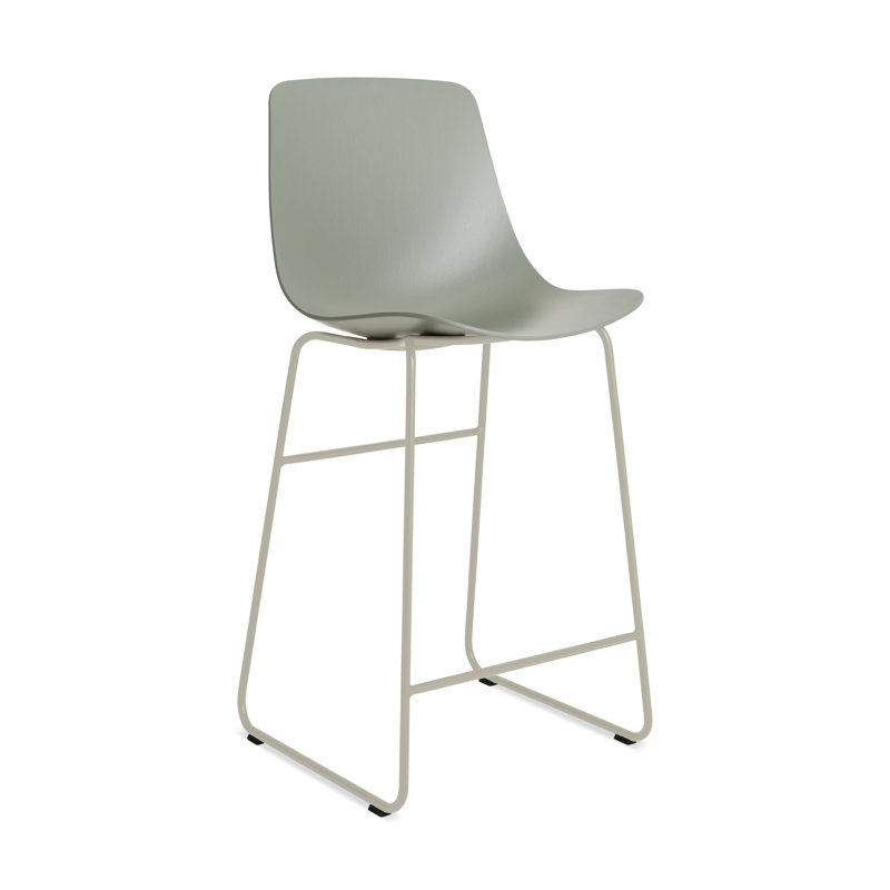 Clean Cut Counter Stool with Metal Frame, Counter Stool (24” Seat Height), Oblivion