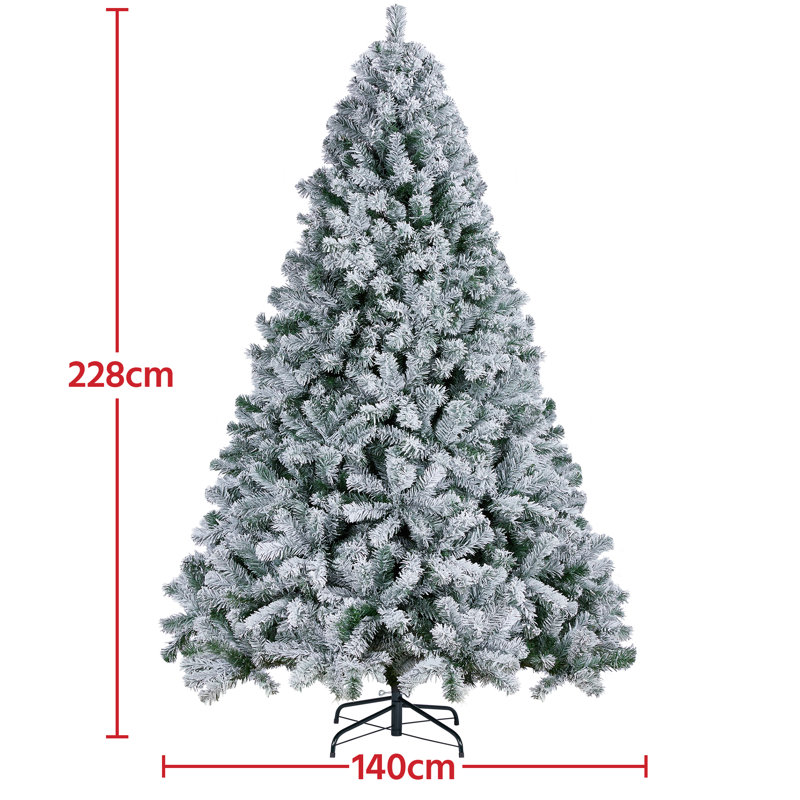 Annilee Unlit Flocked Artificial Christmas Tree, 7.5 ft