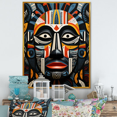Tribal African Mask IV - African Tribal Wall Art
