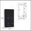 Armoire armoire 71 po, 4 portes, tringle, 3 armoires, 6 tablettes, noir-1382135497