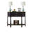 Black Solid Wood Console Table