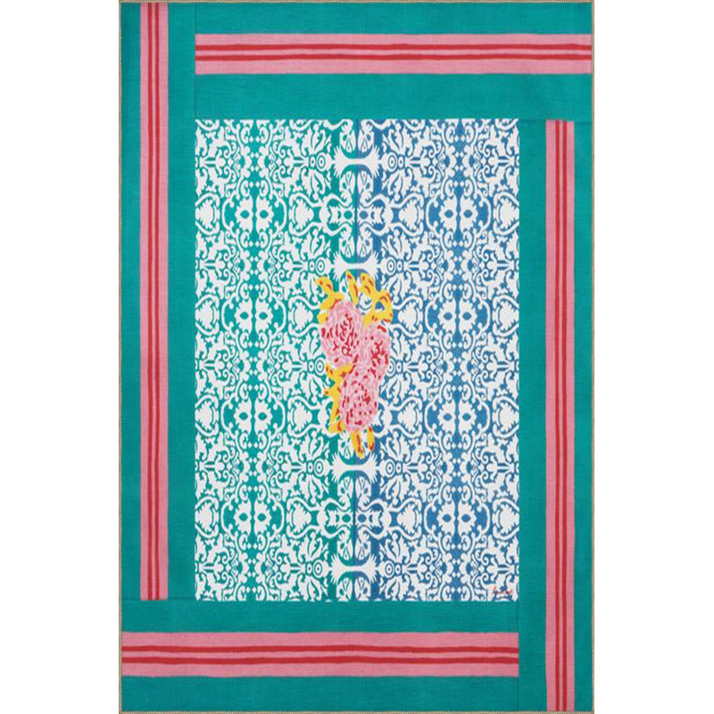 Modern Floral Patterned Woven Base Rug, Rectangle 2'4" x 3'11" Rug Pad Included