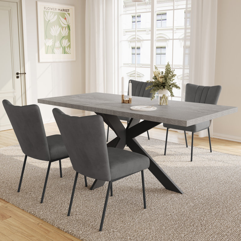 4 - Person Extendable Dining Set, Grey