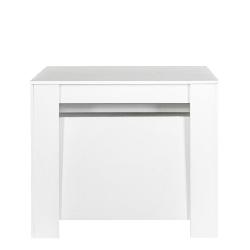 Console blanche extensible de 118,50 po de long, polyvalente pour diverses utilisations Bureau extensible multifonctionnel