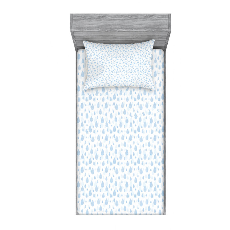 Microfiber Geometric Sheet Set, Twin Sheet Set with Fitted Sheet