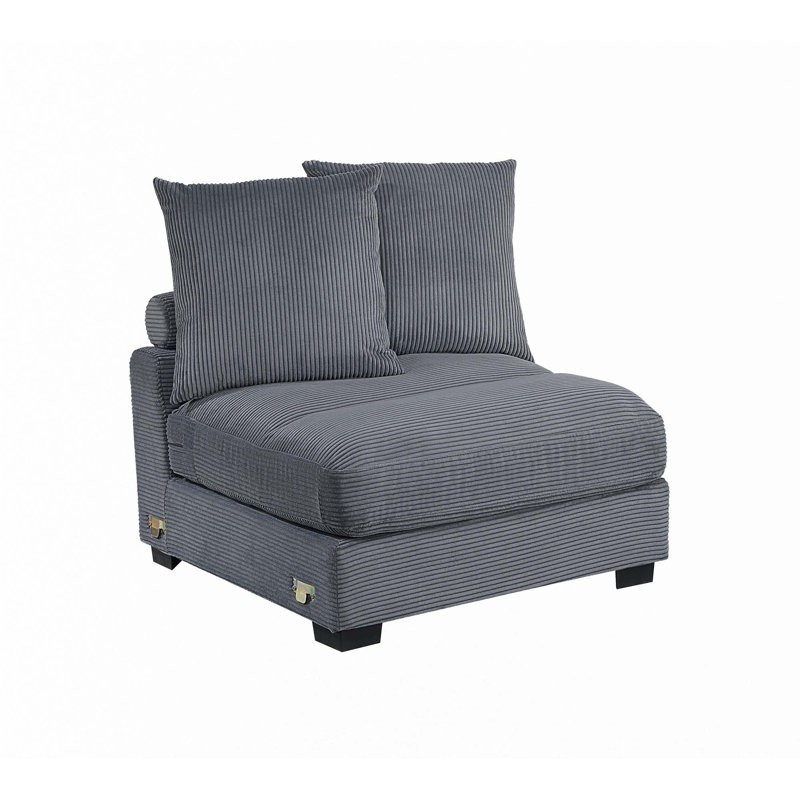Chaise sans accoudoirs Living Room Furniture, Gris foncé