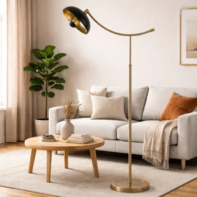 66'' Brown Arched Floor Lamp