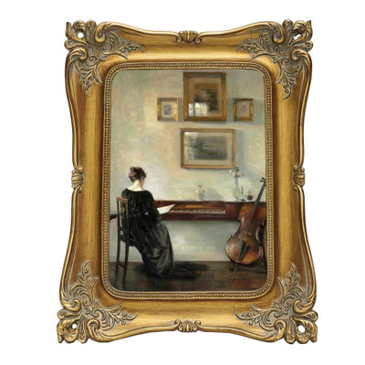 Vintage Picture Frame 5X7 Antique Tabletop And Wall Hanging Photo Frame With High Definition Glass Front For Home Decor (Bronze Gold)