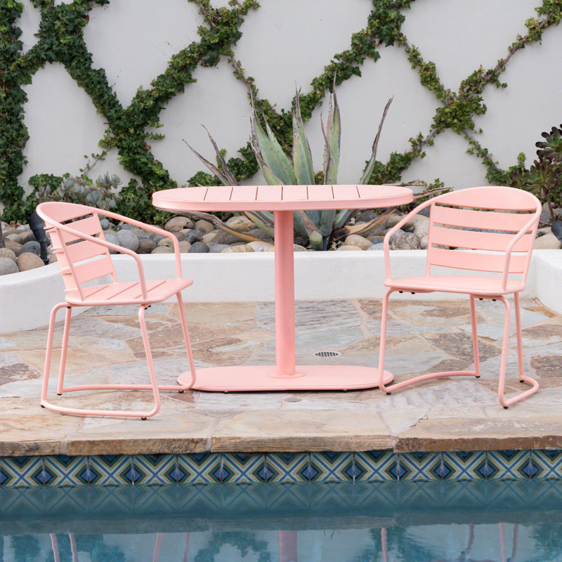 Chaises de bistro en fer pour l'extérieur, Corail