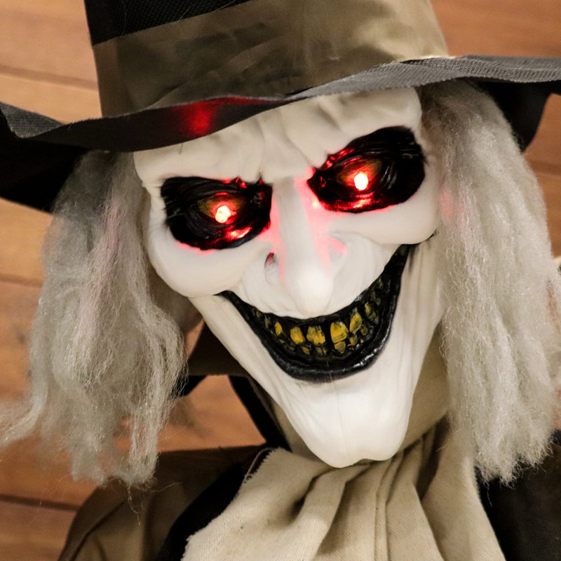 Beyond the Graveyard Haunted Hill Farm 5,25 pi Tombeau debout animatronique, intérieur ou extérieur couvert