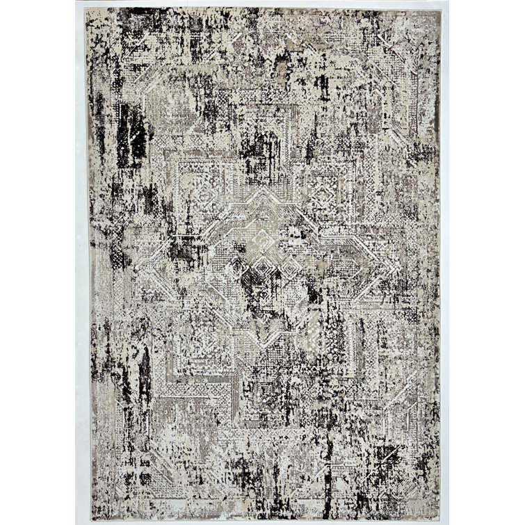 Modern Vintage Look Boho Large Area Rug Transitional Carpet Shiny Vibrant High Low Pile Rug For Living Room