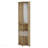 2-Door 2-Shelf Corner Bar Storage Cabinet With Glass Rack
