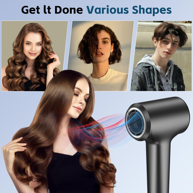 Hair Dryer - 110000 RPM High-Speed Ionic Blow Dryer, Fast Drying Professional Hairdryer with HD Display & Low Noise