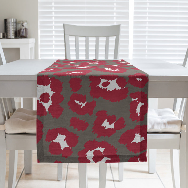 Animal Print Table Runner, 72" x 16", Tan