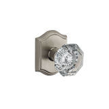 Crystal Double Dummy Door Knob with Traditional Arch Rose
