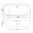 59" x 29.5" Freestanding Soaking Acrylic Single Slipper Bathtub with Drain and Overflow