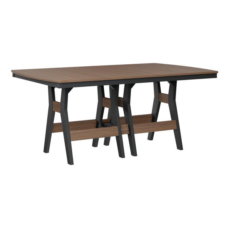 Berlin Gardens Harbor 72″ Rectangular Bar Table, Black, Antique Mahogany, 38.87" H x 72" W x 44" D