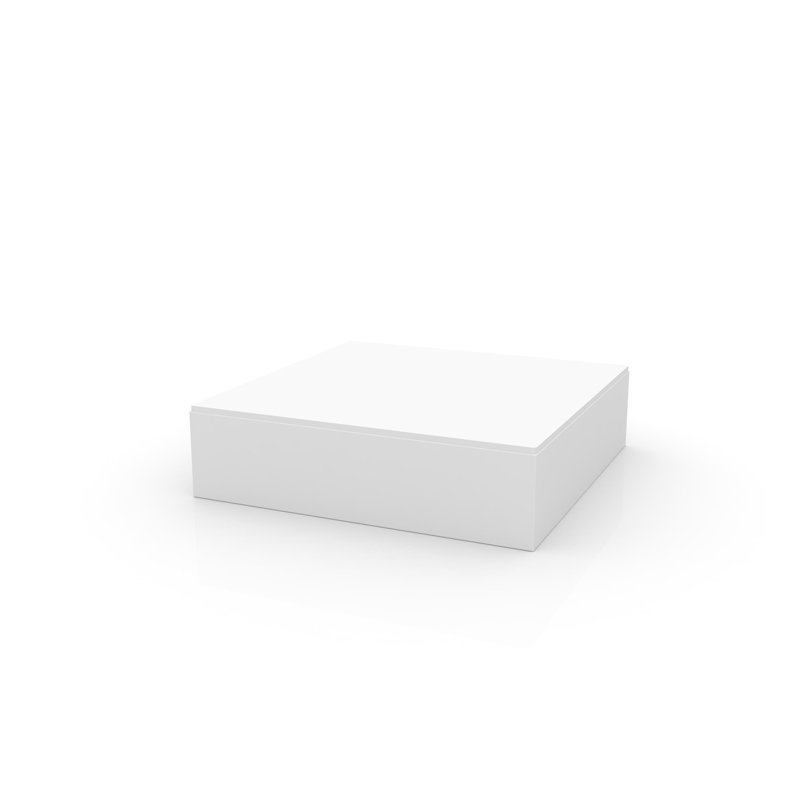 Table basse en plastique Jut, l 47,25 po x L 47,25 po x H 12,5 po