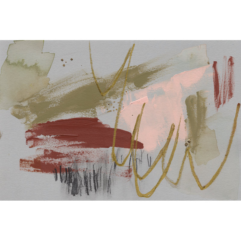 Scribbles And Paint I by Jennifer Goldberger - Painting on Canvas, 30cm H x 46cm W, Wrapped Canvas