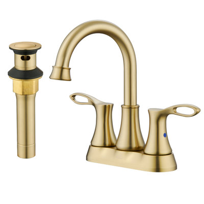 4-inch Centerset Bathroom Faucet with Drain
