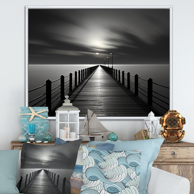 «Bridge To Nowhere Scenery III», reproduction sur toile, H 34 po x l 44 po, Cadre flottant blanc