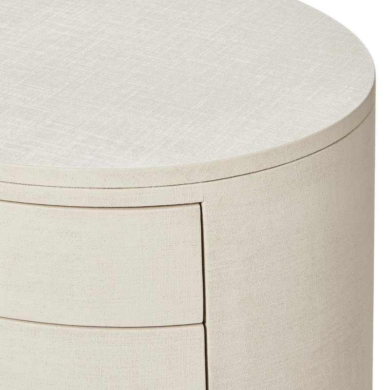 Amelia 4 - Drawer Nightstand, Ivory Painted Linen