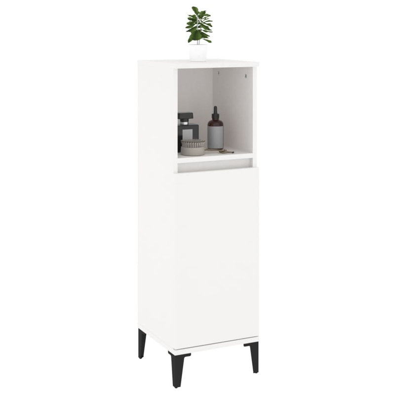 Kryslynn Linen Cabinet, White/Black