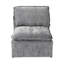 Fauteuil d'appoint modulaire sans accoudoirs, siège central simple avec structure en fer léger et housse-132433680