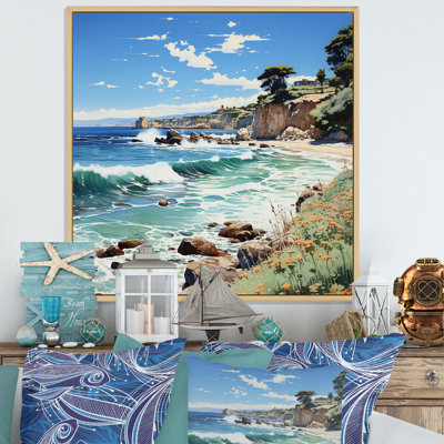 Plage contrastée pointillisme II