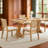 Amando Mid Century Modern Farmhouse Style Rattan Dining Chairs, Cane Upholstered Kitchen Side Chair With Natural Hardwood Frame-1928779504