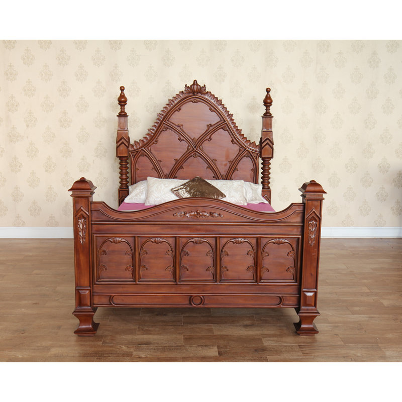Solid Wood Bed, Wax Polish, Super King (6')