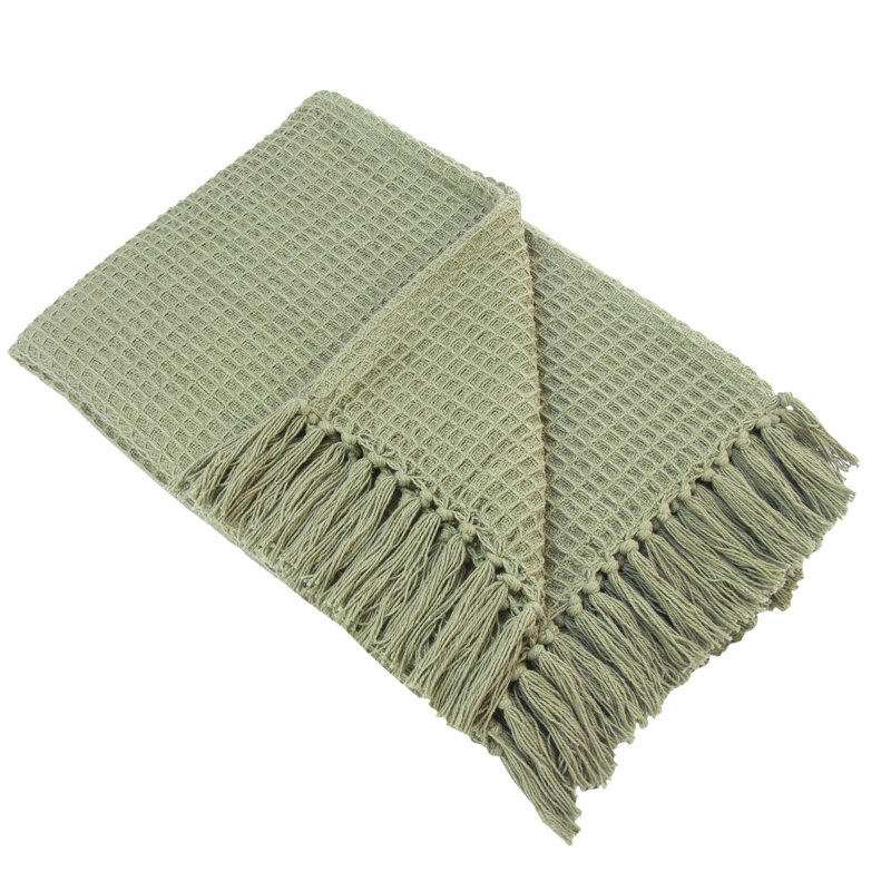 Bruges Cotton Solid Colour Bedspread, Khaki Green