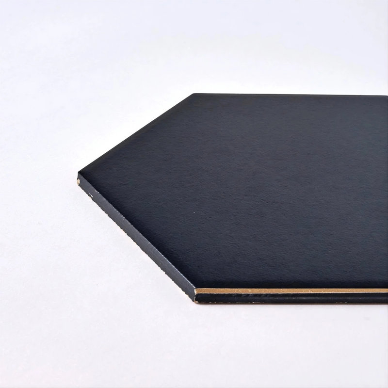 Casablanca 8 x 9" Matte Hexagon Porcelain Floor & Wall Tile (28 pcs/carton), Black