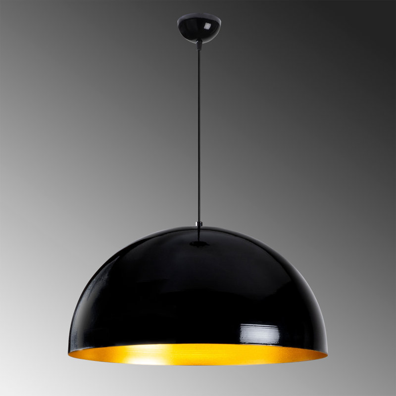 Industrial Scandinavian Chandelier, Black Metal Body, 23.6 x 23.6 inches | Height: 49.6 inches | E27 Socket, Max 40W | Stylish Lighting Fixture for Modern Home, Dining Room & Living Spaces, Durable & Elegant Design