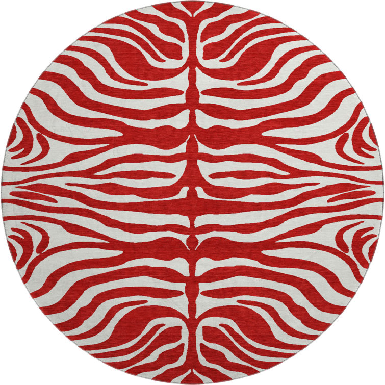 Premium Machine Washable Kian AMF1042 Animal Print Rug