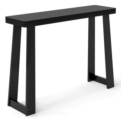 43-Inch Console Table, Narrow Long Rubberwood Table Behind the Couch for Hallway