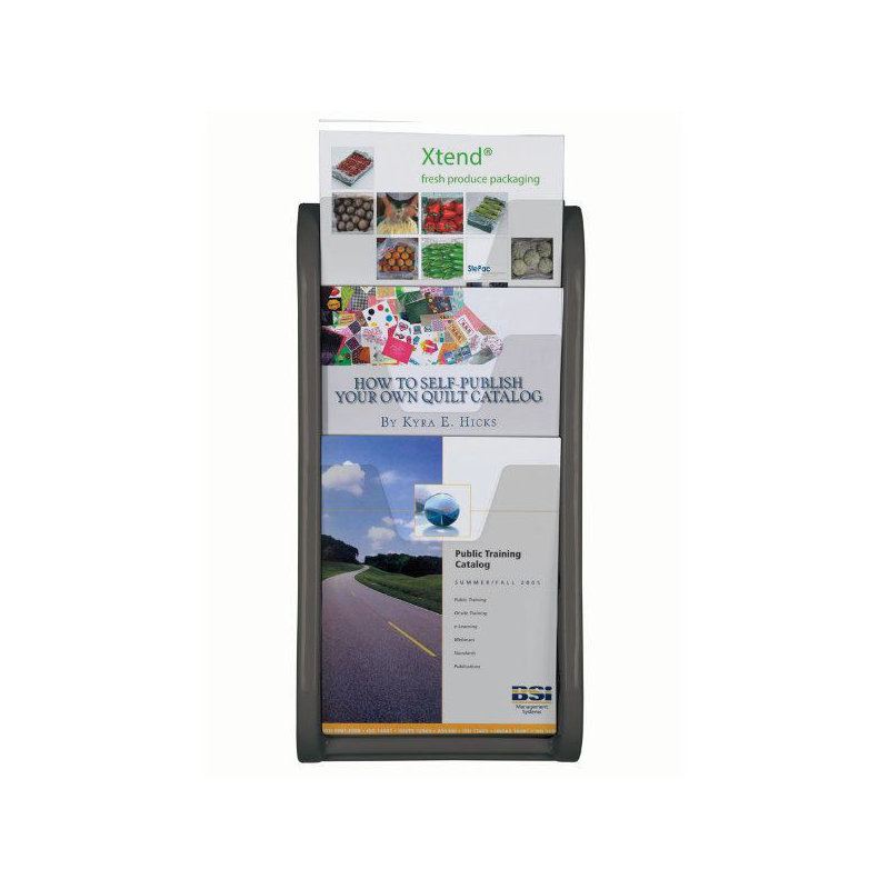 Porte-brochures mural prime, Noir
