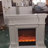 Ivory White Landscape Electric Fireplace-108051580