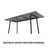 55.12-70.87"expandable modern kitchen dining table, rectangular MDF dining table for 4-6 people, medieval industrial style, with black metal legs, suitable for home&kitchen (gray)-684347105-684347107