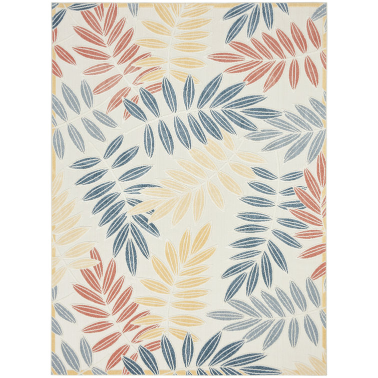 Lakesha Ivory Blue Modern Rug