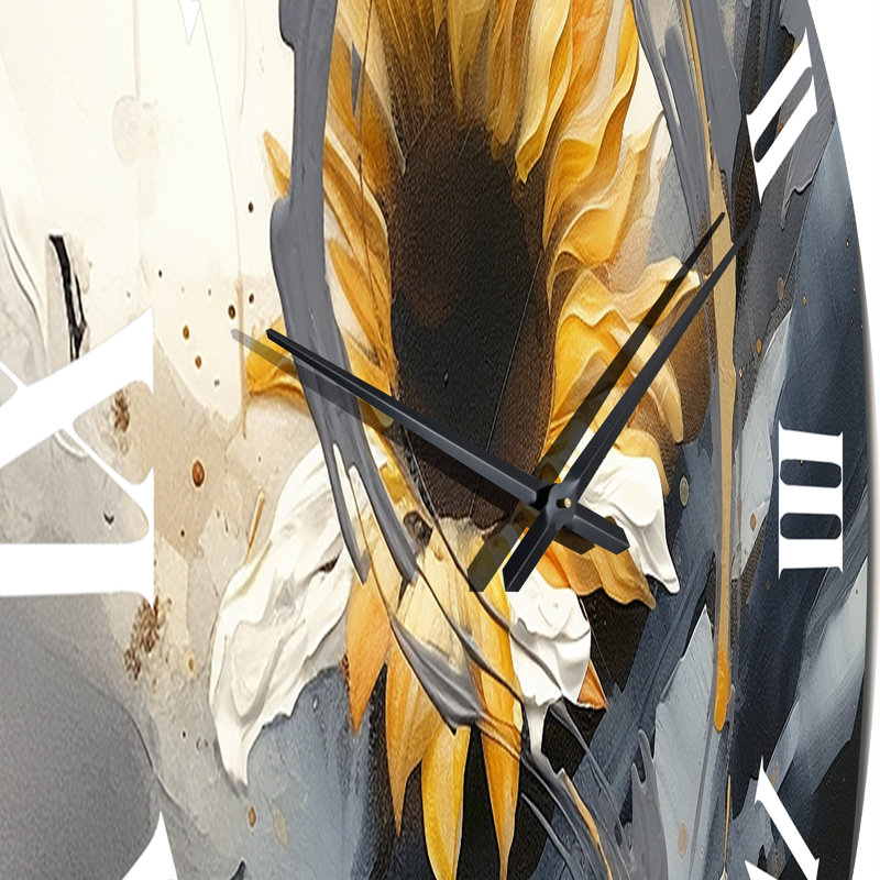 Horloge murale tournesols, Très grand