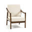 Fauteuil d'appoint rembourré avec structure en bois massif-537544467