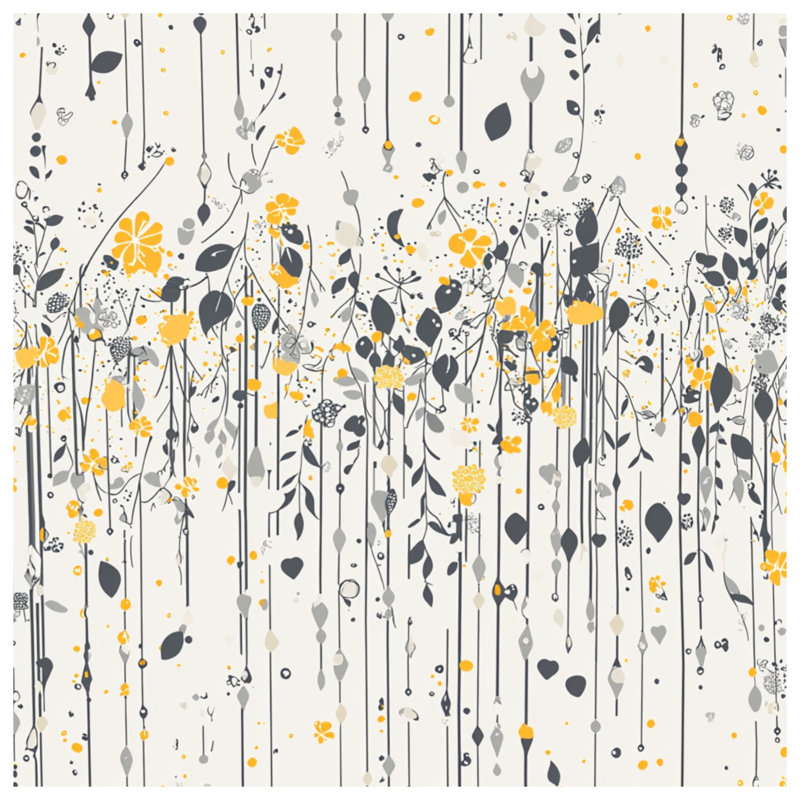 Tapis de bain floral, L 34 po x L 21 po