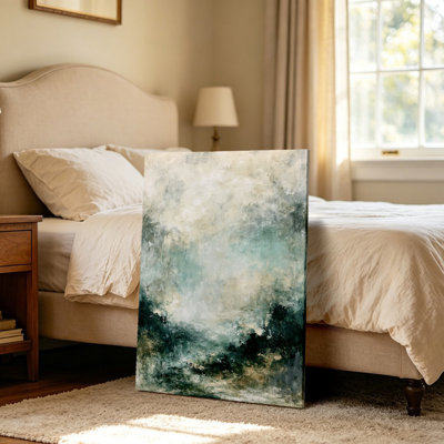  Misty Forest Landscape Modern Abstract Canvas Wall Art