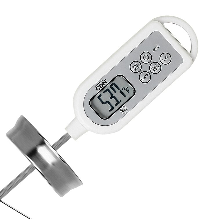 Taylor Precision Products Programmable Digital Candy and Deep Fry Thermometer with Green Light Alert Display and Adjustable Pan Clip