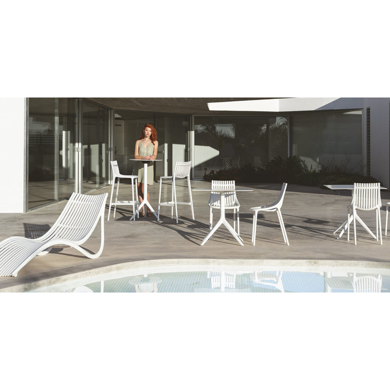 Ibiza 30” Patio Bar Stool, White